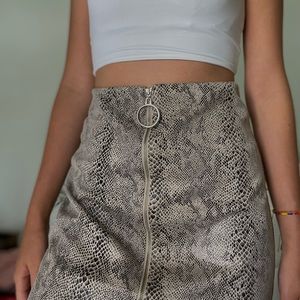 Snake print skirt